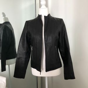 Kenneth Cole Reaction Moto Leather Jacket